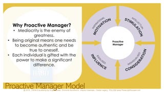 Being a Proactive Manager