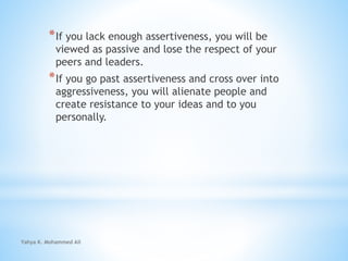 Being assertive vs. being aggressive | PPTX