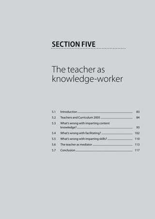 What are the main roles of a teacher as a knowledge worker