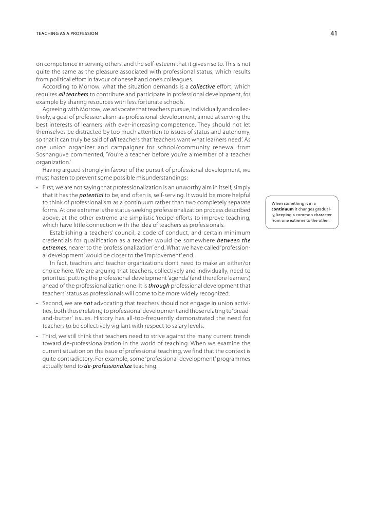 Being A Teacher Section Three Teaching As A Profession