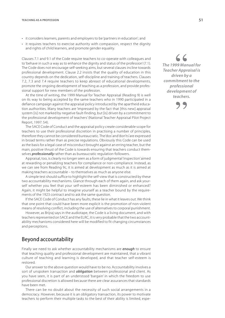 Being A Teacher Section Three Teaching As A Profession