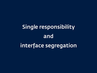 Service objects<?php
namespace SymfonyComponentSecurityCore;
interface SecurityContextInterface
{
public function getToken();
public function isGranted($attributes, $object = null);
}
 