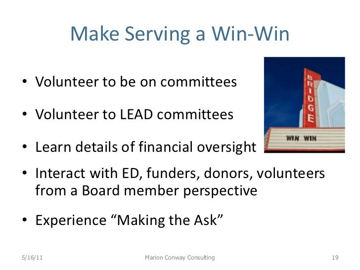 Being on a Board   What's It All About Slide 19