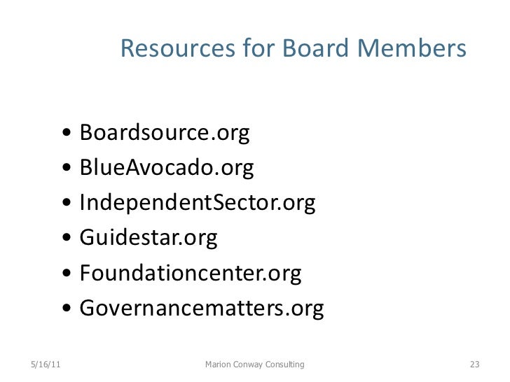 Being on a Board   What's It All About Slide 23