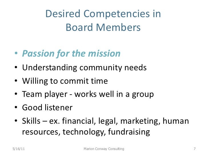 Being on a Board   What's It All About Slide 7