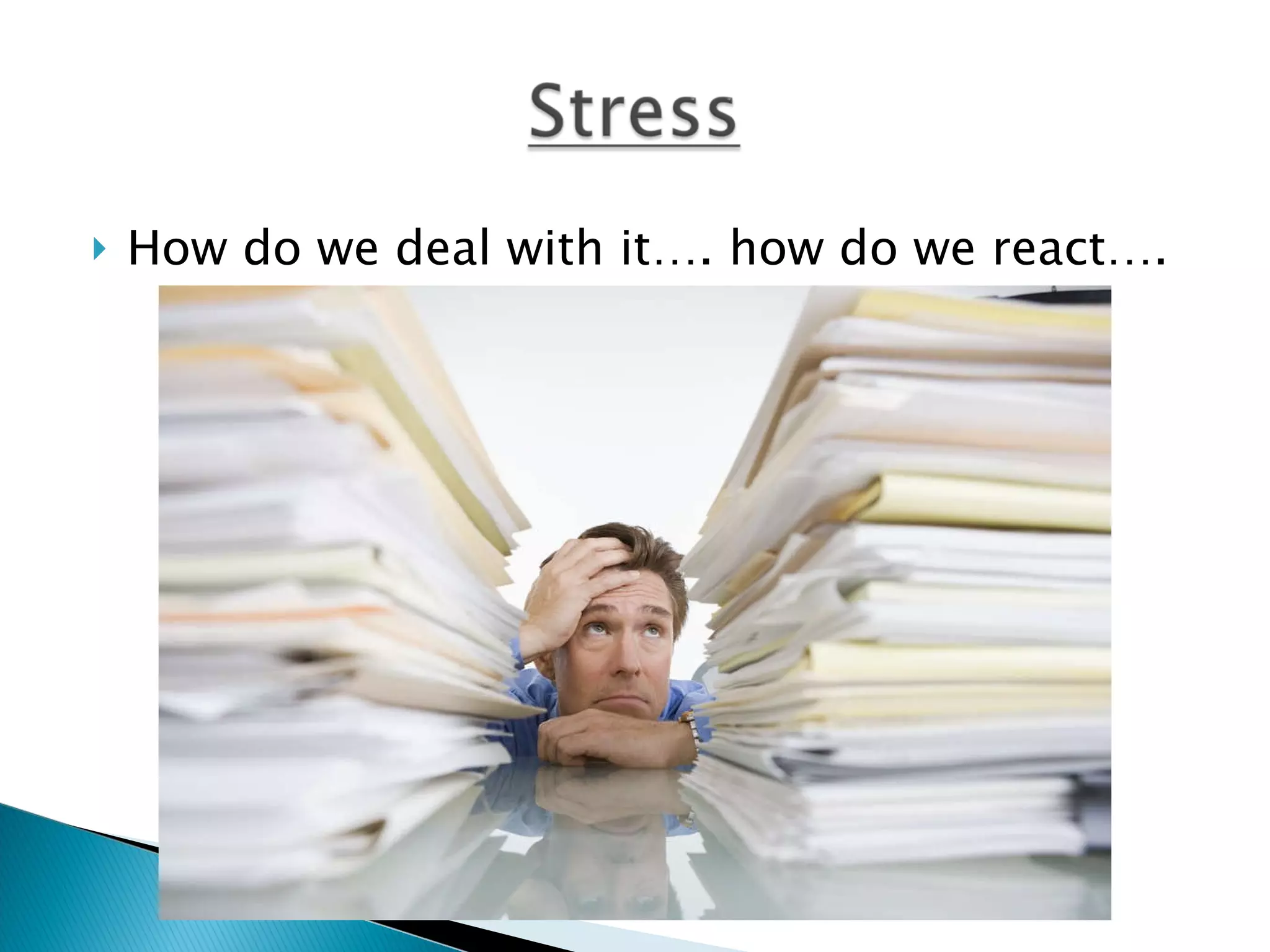 How do we deal with it…. how do we react…. 