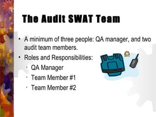 Swat Roles Being The Auditee | PPT