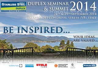 Be inspired!  Duplex Seminar & Summit 2014