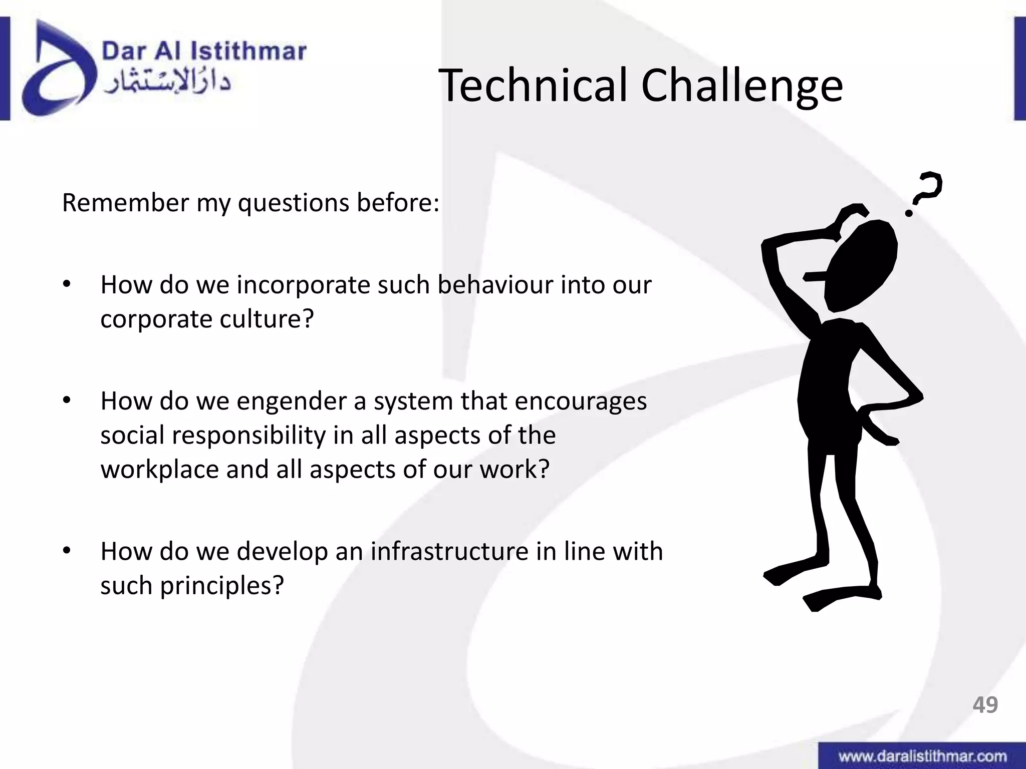 Donating a percentage of profits from depositors (2%) for eco-sustainability ventures?Operating on a non-profit basis or giving financing for free?Supporting an F3 Racing Team?Establishing a sukuk fund with minimum subscription of USD 100,000?	"As part of our corporate social responsibility and stemming from our belief in sharing our success with all, we have decided to offer the opportunity to the largest number possible of potential investors. Therefore, we set the minimum limit of investment to US$ 100,000 and in increments of US$ 10,000 for those wishing to invest more"CEO-  Anonymous Islamic Investment Company45