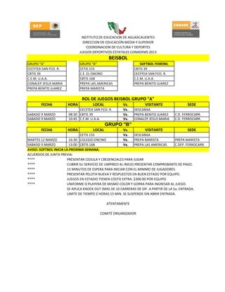 INSTITUTO DE EDUCACION DE AGUASCALIENTES
                                DIRECCION DE EDUCACION MEDIA Y SUPERIOR
         ...