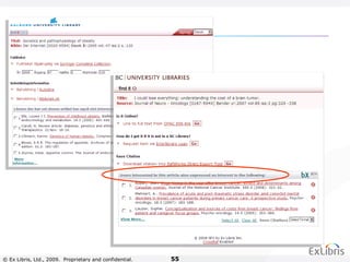 © Ex Libris, Ltd., 2009. Proprietary and confidential. 55
 