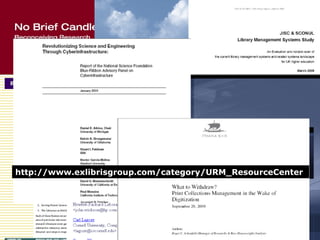 © Ex Libris, Ltd., 2009. Proprietary and confidential. 10
http://www.exlibrisgroup.com/category/URM_ResourceCenter
 