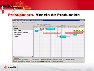 Presupuesto. Modelo de Producción
 