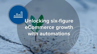 Unlocking six-ﬁgure
eCommerce growth
with automations
 