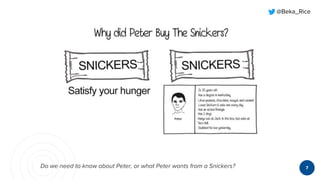 @Beka_Rice
7Do we need to know about Peter, or what Peter wants from a Snickers?
 
