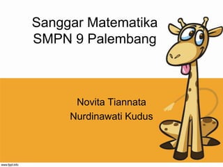 Sanggar Matematika
SMPN 9 Palembang
Novita Tiannata
Nurdinawati Kudus
 