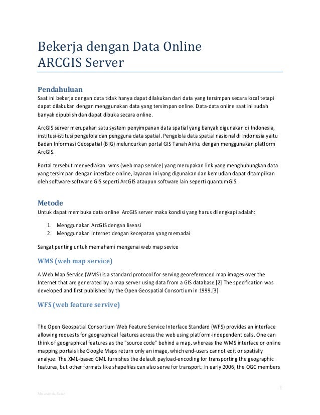 Bekerja Dengan Data Online Arcgis Server