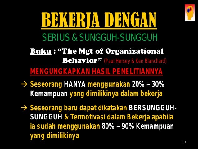 Pelatihan Bekerja Dengan Hati Nurani