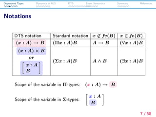 Dependent Type Dependent Type Semantics and its Davidsonian extensions | PDF
