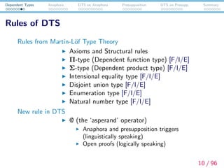 Dependent Type From Dependent Types to Natural Language Semantics | PDF