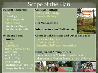 Belair National Park - Plan of Management | PDF
