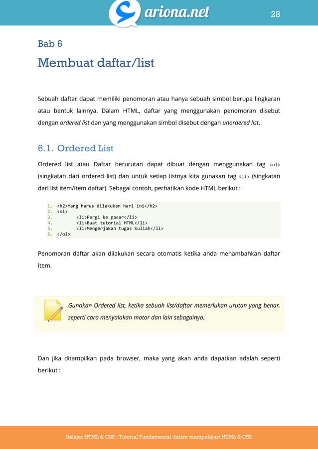 Belajar html dan css tutorial fundamental dalam mempelajari html dan ...