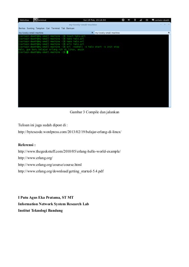 Belajar erlang-di-linux