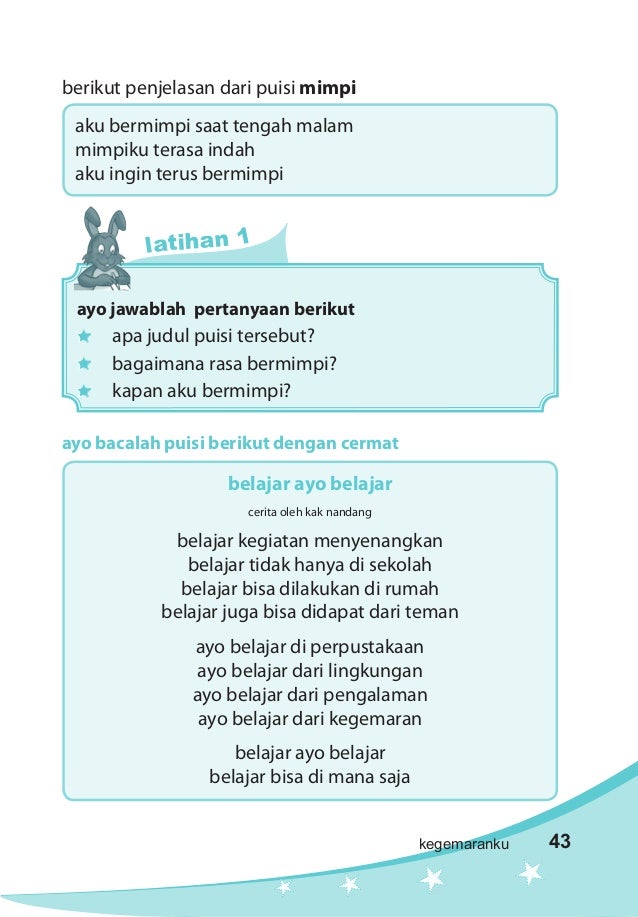 Contoh Puisi Tentang Belajar Di Rumah - retorika