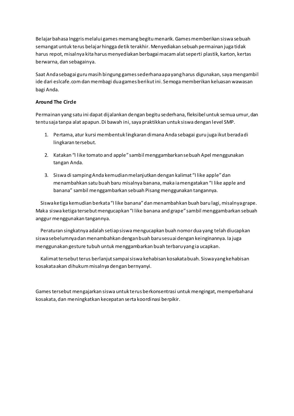 Belajar bahasa inggris melalui games memang begitu menarik