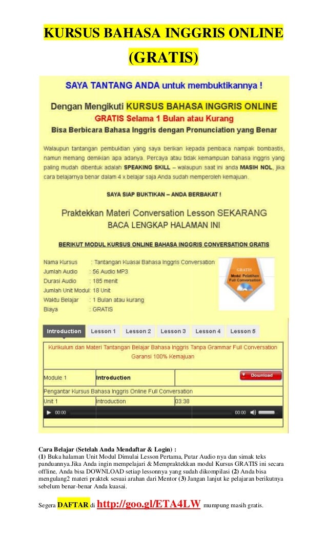 Situs belajar bahasa inggris online gratis