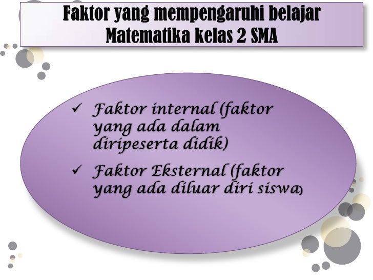 faktor yang mempengaruhi belajar