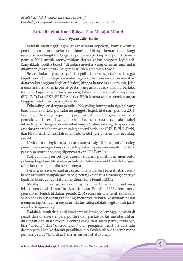 Belajar Efektif Bahasa Indonesia