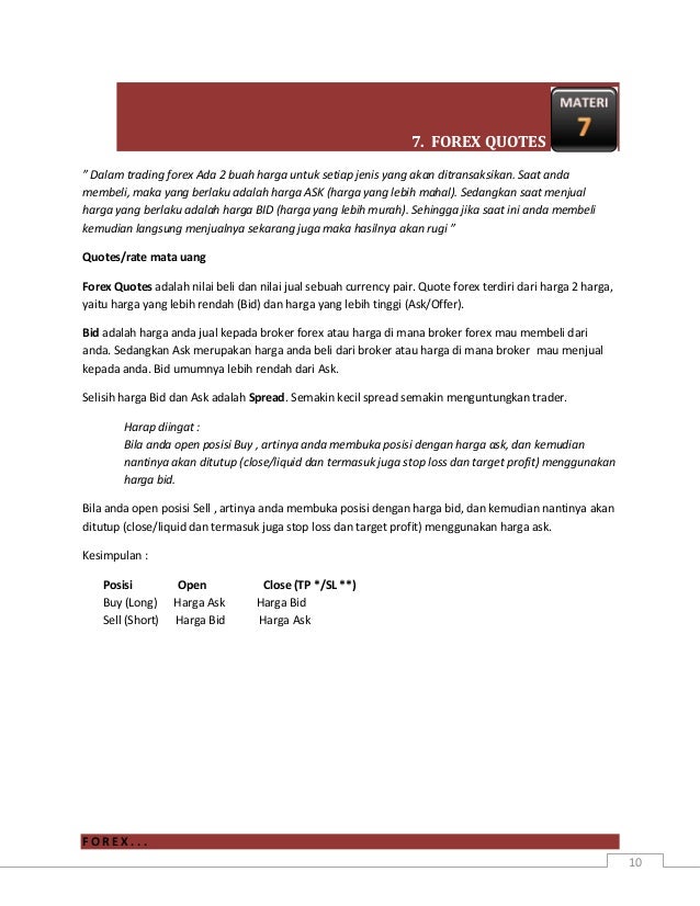 BELAJAR FOREX LENGKAP - INSTITUT CERDAS INVESTASI INDONESIA