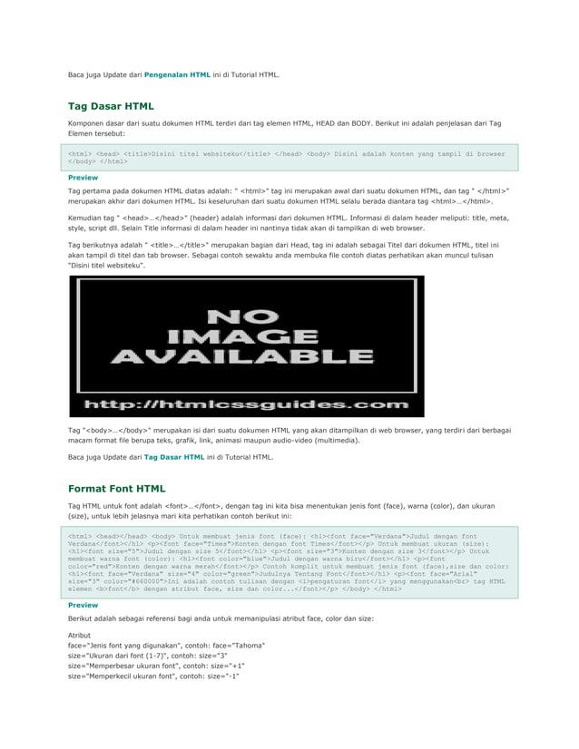 Belajar html | PDF