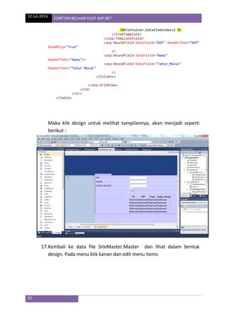 Belajar kilat asp.net