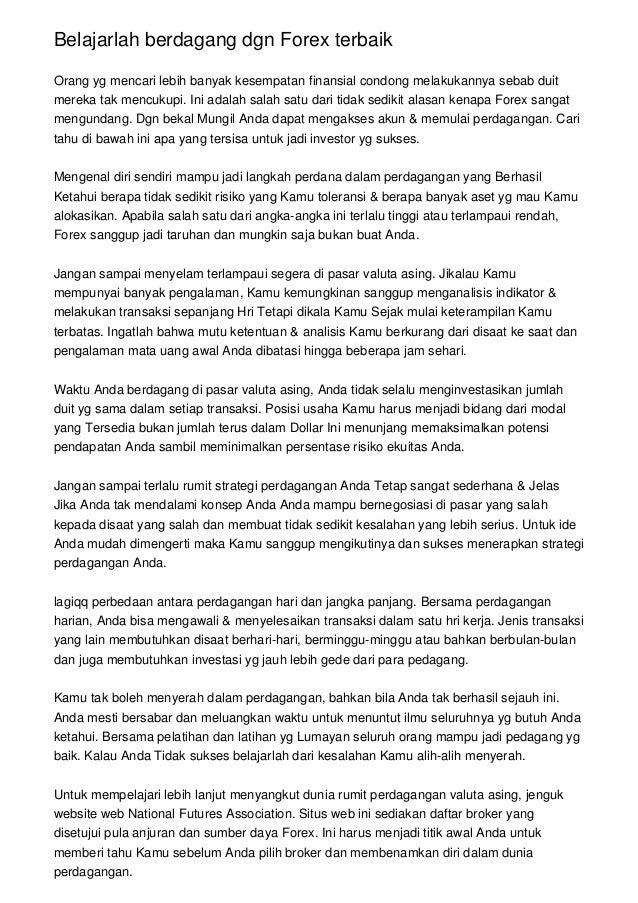 Strategi perdagangan jenuh jual
