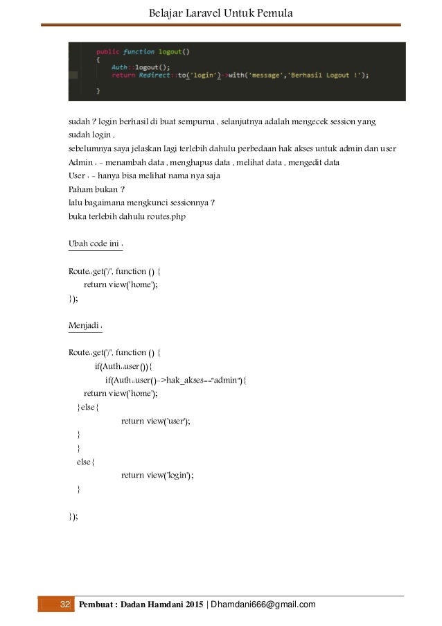 Belajar laravel untuk pemula