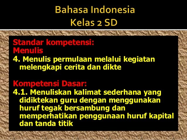 Belajar menggunakan huruf kapital kelas 2 sd