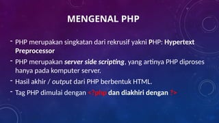 Web Belajar PHP FUndamental from scratch.pptx