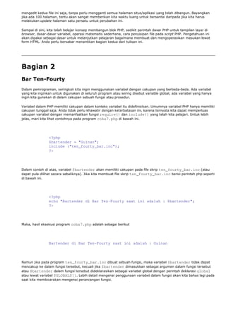 Belajar php (pemula dasar) | PDF