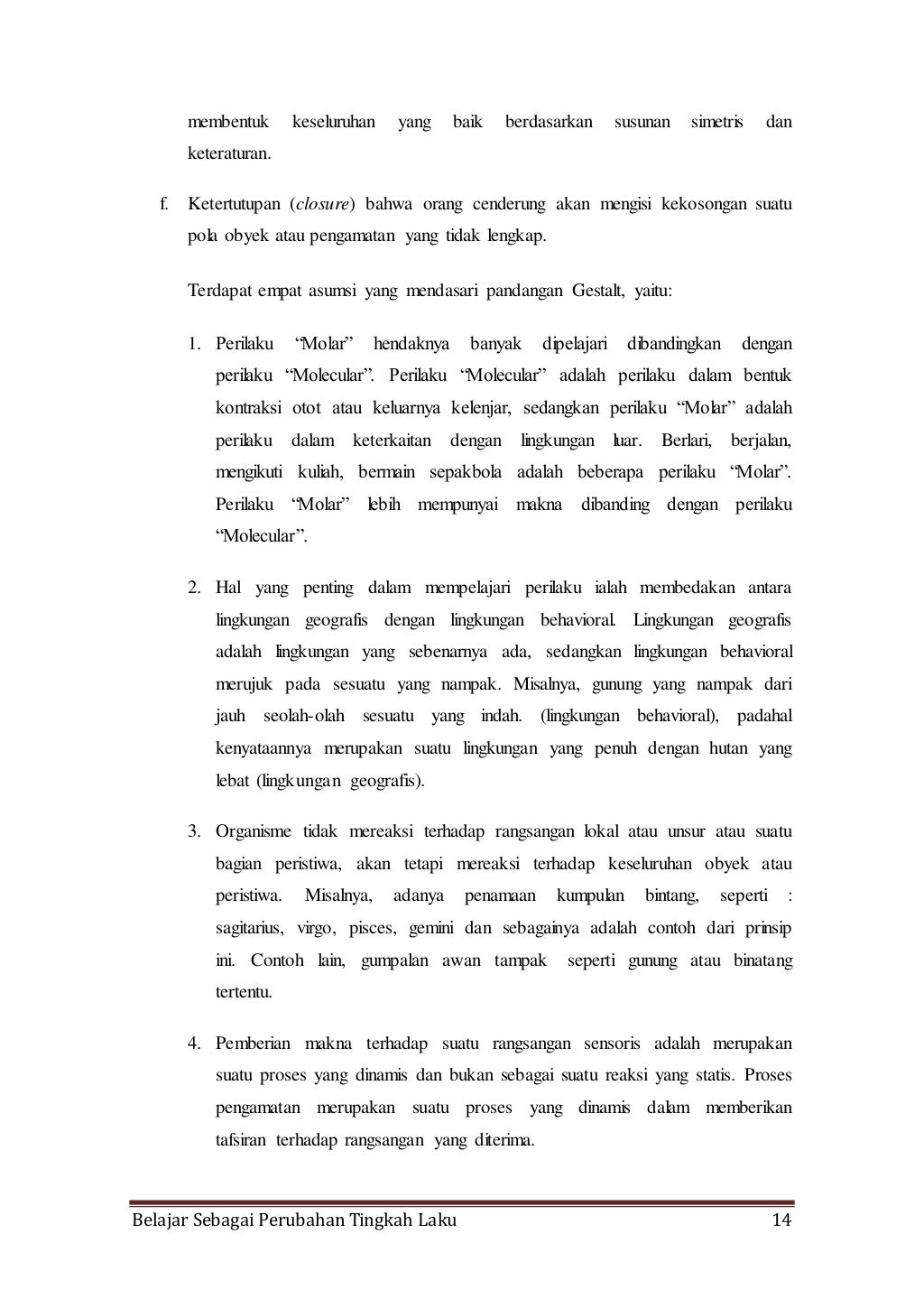 Belajar Sebagai Perubahan Tingkah Laku (Makalah Belajar