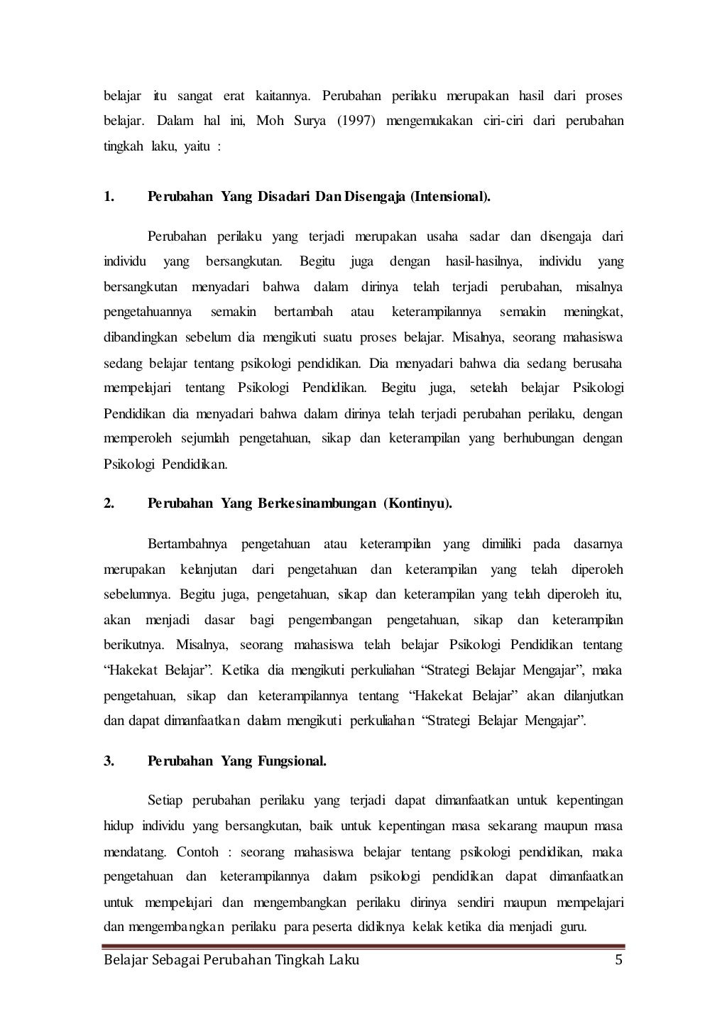 Belajar Sebagai Perubahan Tingkah Laku (Makalah Belajar