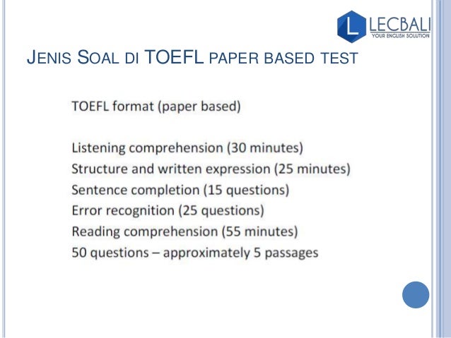 Belajar TOEFL PBT preparation di LEC BALI