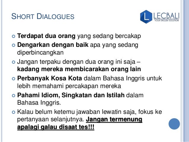 Contoh Percakapan Bahasa Inggris Di Telepon - Blogefeller