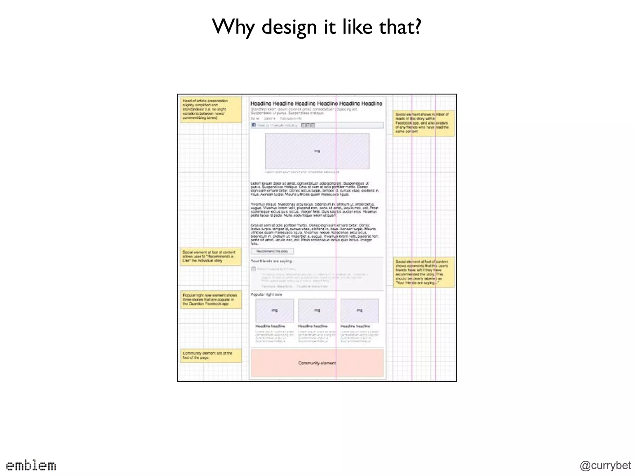 Why design it like that?




                           @currybet
 