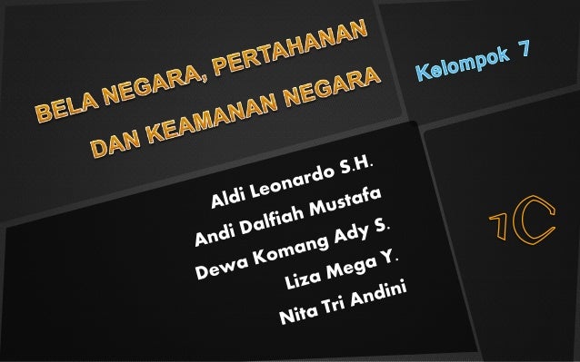 Bela Negara Keamanan Dan Pertahanan Negara