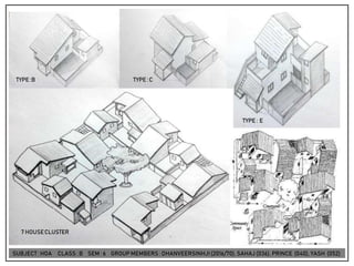 TYPE:B
TYPE : E
TYPE :C
7 HOUSECLUSTER
SUBJECT: HOA CLASS : B SEM : 6 GROUP MEMBERS : DHANVEERSINHJI(2016/70), SAHAJ (036), PRINCE (040), YASH (052)
 