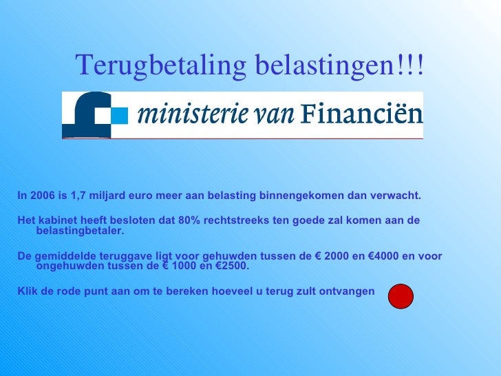 Belasting teruggave