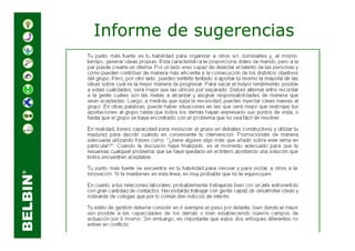Informe de sugerencias
 