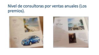 Nivel de consultoras por ventas anuales (Los
premios).
 